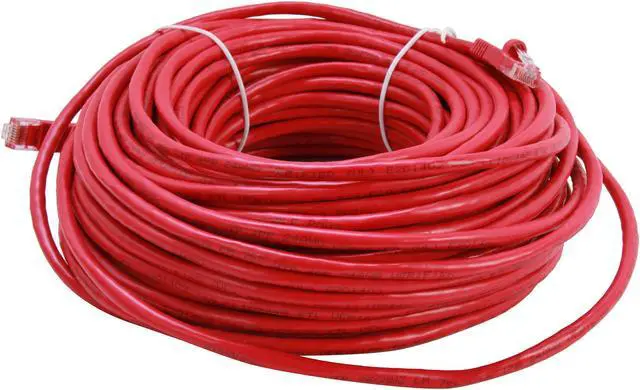 Alt view image 2 of 3 - Link Depot C5M-100-RDB 100 ft Cat 5E Red Network Ethernet Cable