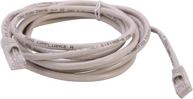 Alt view image 2 of 3 - Link Depot C5M-10-GYB 10 ft. Cat 5E Grey Network Ethernet Cable