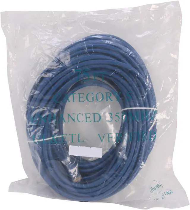 Alt view image 3 of 3 - Link Depot C5M-75-BUB 75 ft. Cat 5E Blue Network Ethernet Cable