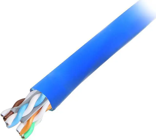 Alt view image 2 of 3 - Link Depot C6AU-SOL-BUB 1000ft Cat6a 650 MHz 10G UTP Solid Bulk Ethernet Bare Copper Cable, Riser Rated (CMR), Blue
