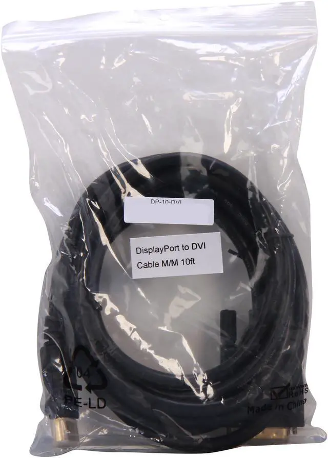 Alt view image 3 of 3 - Link Depot DP-10-DVI 10 ft. DisplayPort to DVI Cable
