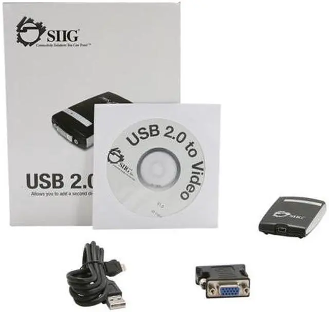 Alt view image 5 of 5 - SIIG JU-DV0012-S2 USB 2.0 to DVI/VGA External Video Card Adapter