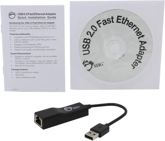 Alt view image 5 of 6 - SIIG JU-NE0012-S1 USB 2.0 Fast Ethernet Adapter