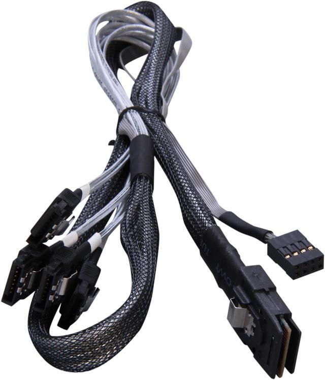 Alt view image 2 of 3 - SIIG Model CB-S20011-S1 2.46 ft. (75cm) Internal mini-SAS SFF-8087 to 4 x SATA Fanout Cable