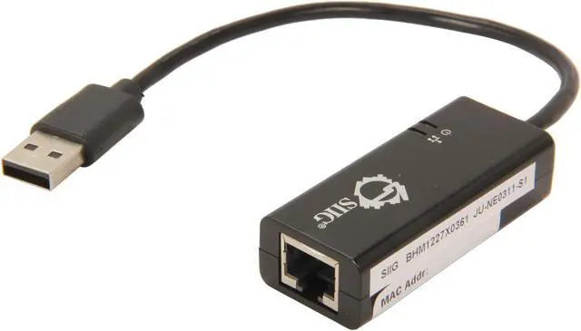 Alt view image 2 of 3 - SIIG JU-NE0311-S1 USB 2.0 Gigabit Ethernet Adapter - OEM