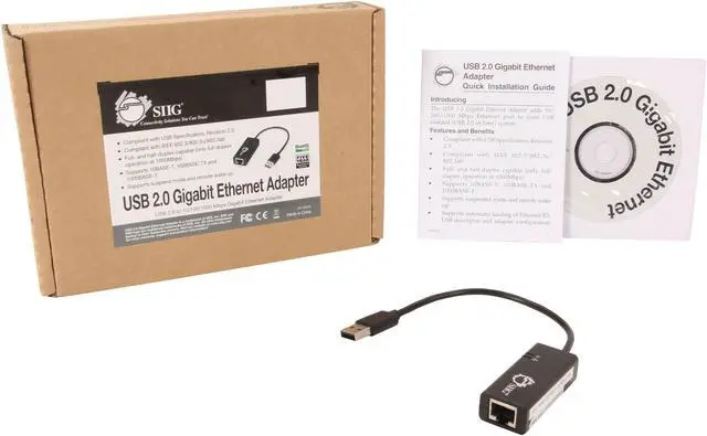 Alt view image 3 of 3 - SIIG JU-NE0311-S1 USB 2.0 Gigabit Ethernet Adapter - OEM