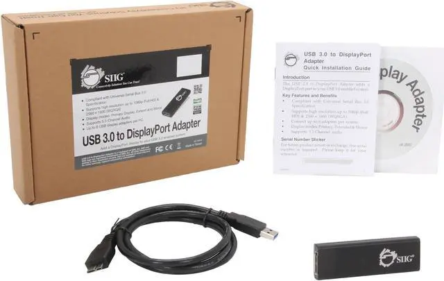 Alt view image 5 of 5 - SIIG USB 3.0 to DisplayPort Adapter JU-DP0011-S1