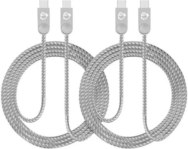Main image of SIIG Zinc Alloy USB-C to USB-C Charging & Sync Braided Cable - 3.3ft, 2-Pack