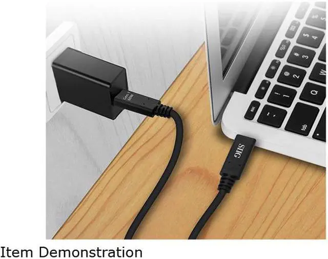 Alt view image 3 of 7 - SIIG USB 3.1 Type-C Gen 1 Cable 60W - 1M