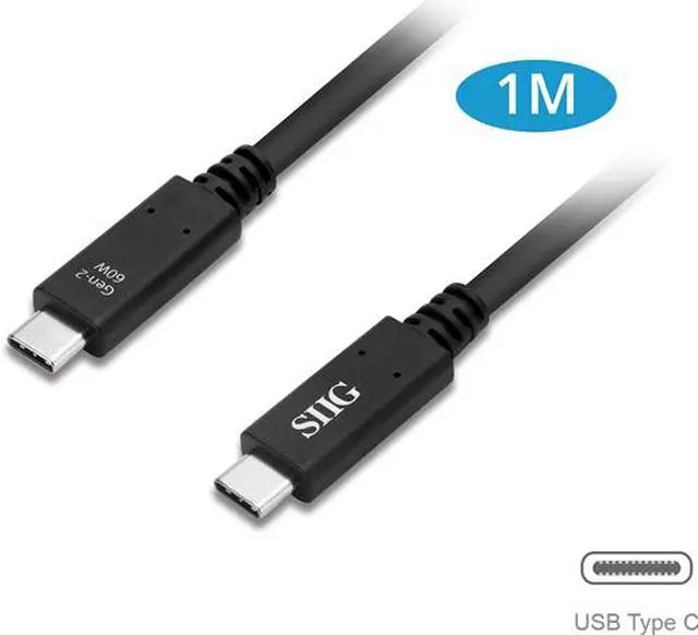 Main image of SIIG USB 3.1 Type-C Gen 2 Cable 60W - 1M