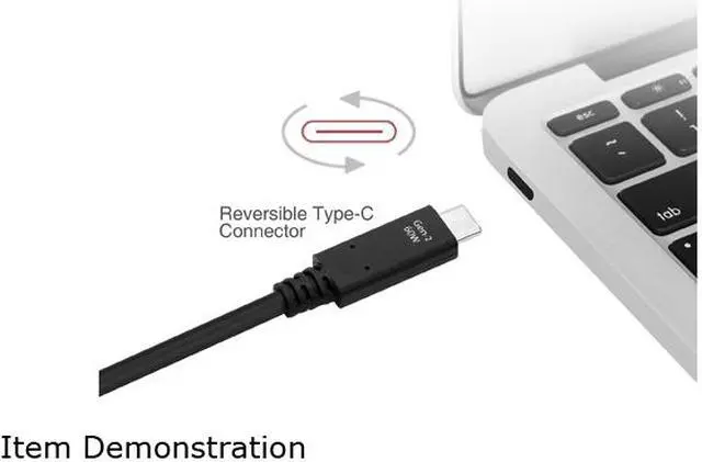 Alt view image 5 of 7 - SIIG USB 3.1 Type-C Gen 2 Cable 60W - 1M