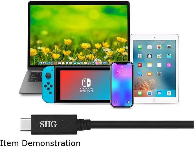 Alt view image 6 of 7 - SIIG USB 3.1 Type-C Gen 2 Cable 60W - 1M