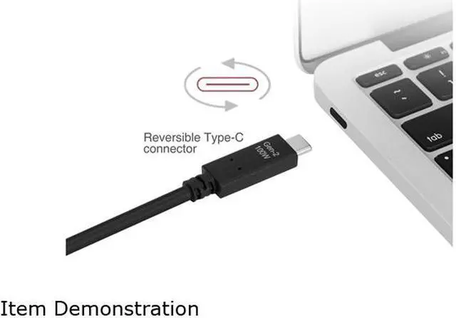 Alt view image 5 of 7 - SIIG USB 3.1 Type-C Gen 2 Cable 100W - 1M (CB-TC0F11-S1)