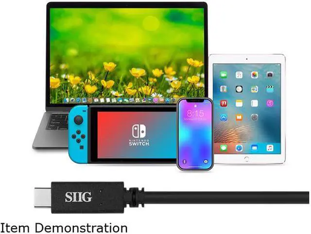 Alt view image 6 of 7 - SIIG USB 3.1 Type-C Gen 2 Cable 100W - 1M (CB-TC0F11-S1)