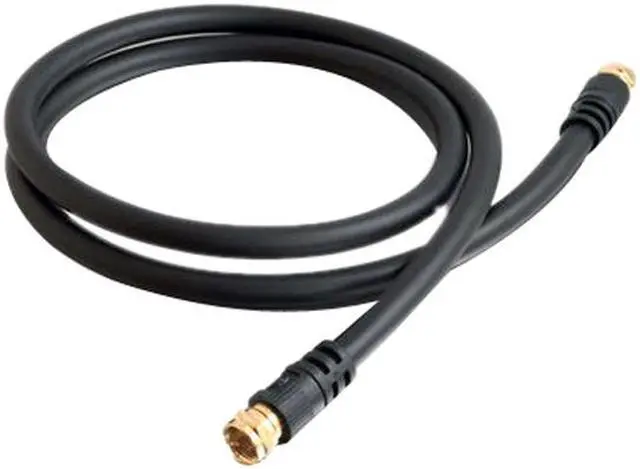Alt view image 3 of 3 - C2G 29131 Value Series F-Type RG6 Coaxial Video Cable, Black (3 Feet, 0.91 Meters)