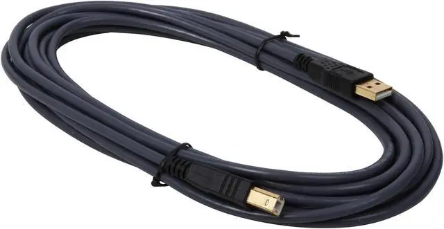 Alt view image 2 of 3 - C2G 29144 USB Cable - Ultima USB 2.0 A to USB-B Cable, Black (16.4 Feet, 5 Meters)