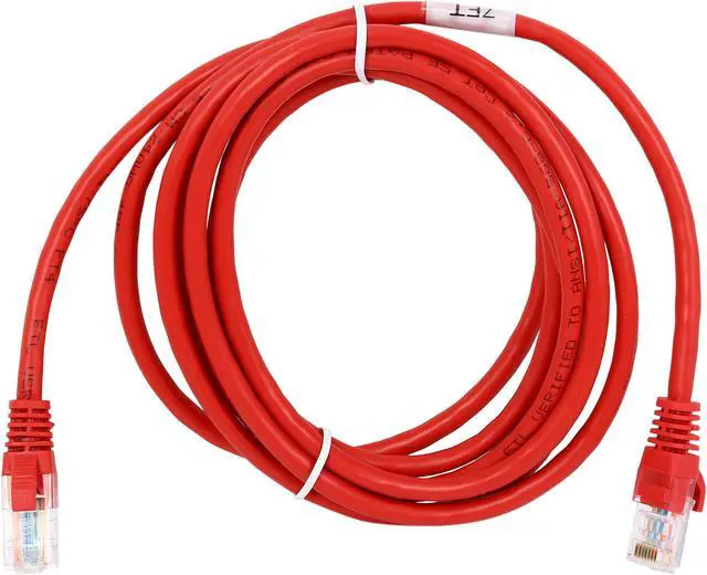 Alt view image 2 of 3 - C2G 15197 Cat5e Cable - Snagless Unshielded Ethernet Network Patch Cable, Red (7 Feet, 2.13 Meters)