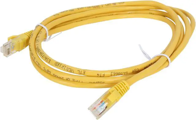 Alt view image 2 of 3 - C2G 15198 Cat5e Cable - Snagless Unshielded Ethernet Network Patch Cable, Yellow (7 Feet, 2.13 Meters)