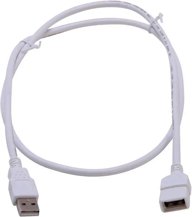 Alt view image 2 of 3 - C2G 19003 USB Extension Cable - USB 2.0 A Male to A Female Extension Cable, White (3.3 Feet, 1 Meter)