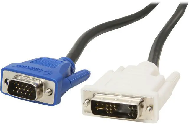 Main image of C2G 26955 DVI Male to HD15 VGA Male Video Cable, Black (9.8 Feet, 3 Meters)