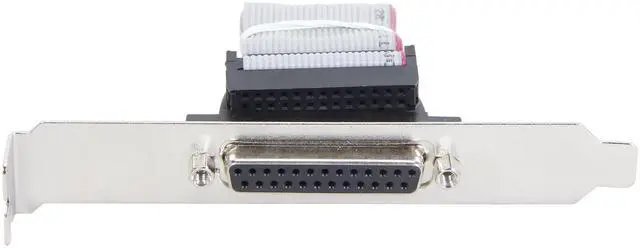Alt view image 2 of 3 - C2G 10338 DB25 Female Parallel Add-A-Port Adapter Cable with Bracket (11 Inch)