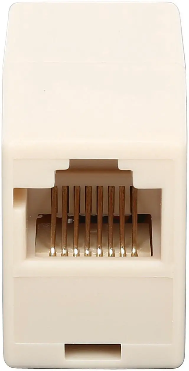 Alt view image 2 of 5 - C2G 01937 RJ45 8-Pin Modular Straight-Through Inline Coupler, Ivory