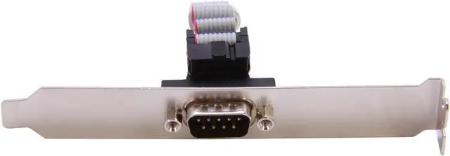 Alt view image 2 of 3 - C2G 27550 DB9 Male Serial RS232 Add-A-Port Adapter Cable with Bracket for Intel Motherboards, Gray (16 Inches)