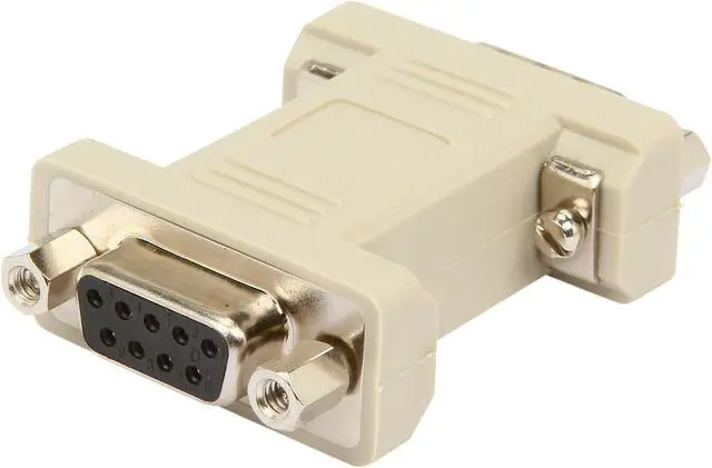 Alt view image 2 of 5 - C2G 08075 DB9 Male to DB9 Female Serial RS232 Null Modem Adapter, Beige