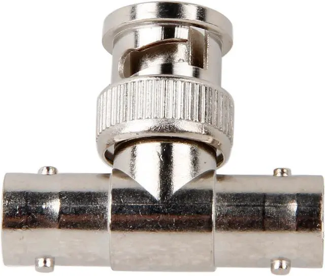 Alt view image 4 of 5 - C2G 02047 50 Ohm BNC F/M/F T-Adapter, Silver