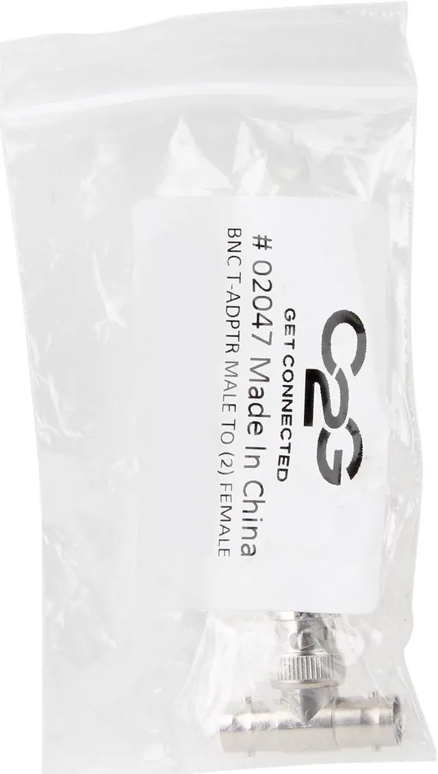 Alt view image 5 of 5 - C2G 02047 50 Ohm BNC F/M/F T-Adapter, Silver