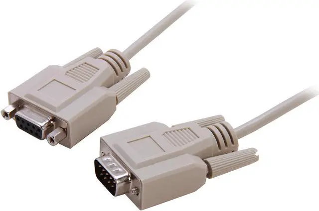 Main image of C2G 02711 DB9 M/F Serial RS232 Extension Cable, Beige (6 Feet, 1.82 Meters)