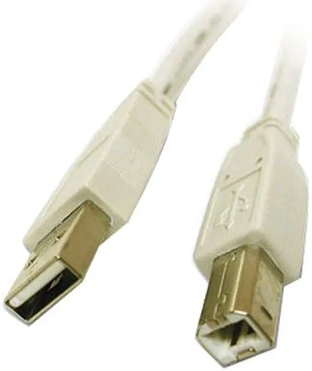Main image of C2G 13171 USB Cable - USB 2.0 A Male to B Male Cable for Printers, Scanners, Brother, Canon, Dell, Epson, HP and more, White (3.3 Feet, 1 Meter)