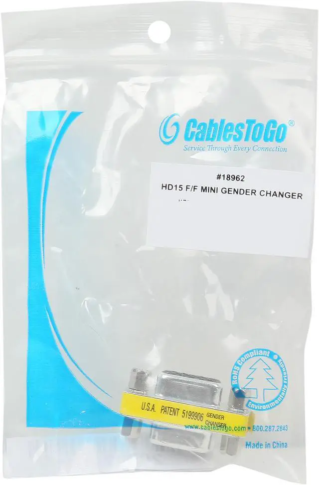 Alt view image 3 of 3 - C2G 18962 VGA (HD15) F/F Mini Gender Changer (Coupler)