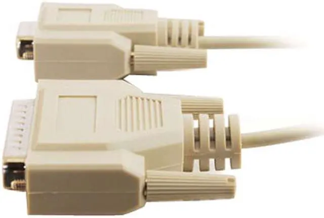 Alt view image 4 of 4 - C2G 03019 DB25 Male to DB9 Female Serial RS232 Null Modem Cable, Beige (6 Feet, 1.82 Meters)
