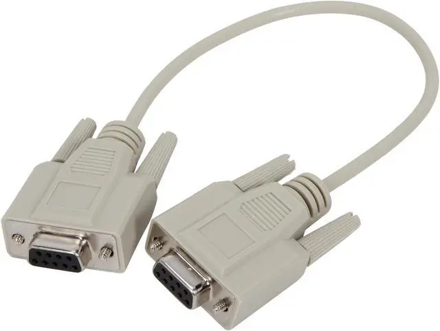 Alt view image 2 of 3 - C2G 10480 DB9 F/F Serial RS232 Null Modem Cable, Beige (1 Foot, 0.30 Meters)