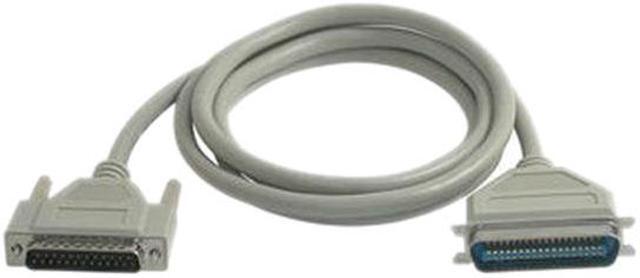 Main image of C2G 06091 IEEE-1284 DB25 Male to Centronics 36 (C36) Male Parallel Printer Cable, Beige (10 Feet, 3.04 Meters)
