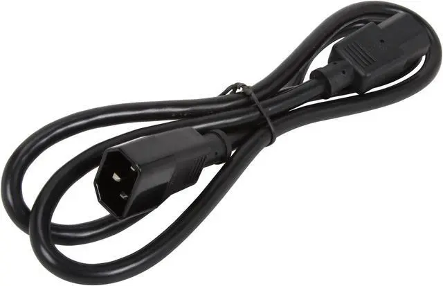 Alt view image 2 of 3 - C2G 29917 16 AWG 250 Volt Computer Power Extension Cord - IEC320C14 (C14) to IEC320C13 (C13), TAA Compliant, Black (4 Feet, 1.21 Meters)