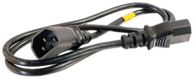 Alt view image 2 of 4 - C2G 03141 18 AWG Computer Power Extension Cord - IEC320C14 to IEC320C13, TAA Compliant, Black (6 Feet, 1.82 Meters)
