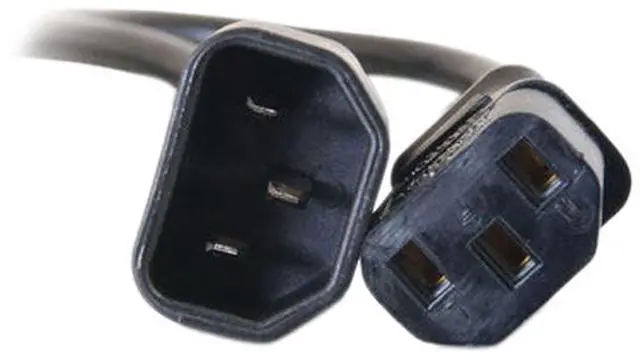 Alt view image 3 of 4 - C2G 03141 18 AWG Computer Power Extension Cord - IEC320C14 to IEC320C13, TAA Compliant, Black (6 Feet, 1.82 Meters)