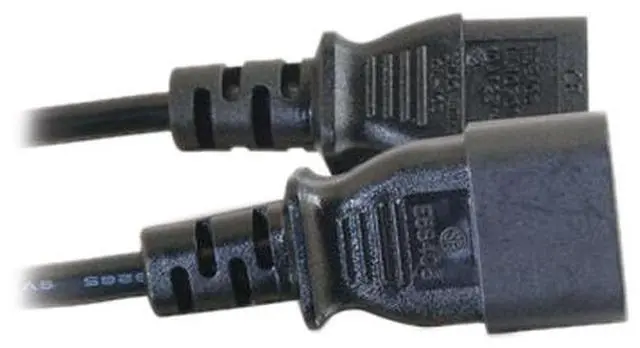 Alt view image 4 of 4 - C2G 03141 18 AWG Computer Power Extension Cord - IEC320C14 to IEC320C13, TAA Compliant, Black (6 Feet, 1.82 Meters)