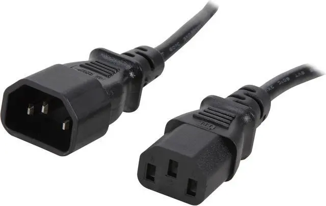 Main image of C2G 03120 18 AWG Computer Power Cord Extension - IEC320C14 to IEC320C13, TAA Compliant, Black (3 Feet, 0.91 Meters)