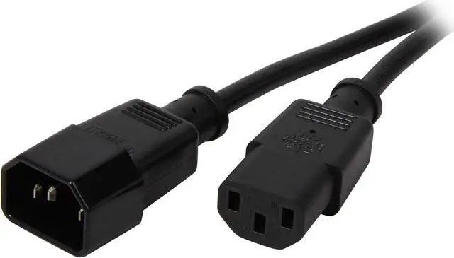 Main image of C2G 03145 18 AWG Computer Power Extension Cord - IEC320C14 to IEC320C13, TAA Compliant, Black (4 Feet, 1.21 Meters)