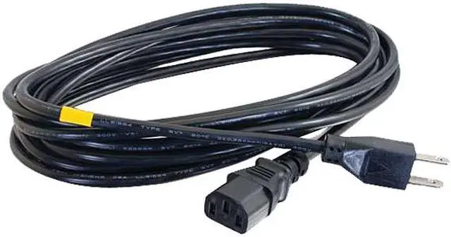 Alt view image 5 of 5 - C2G 29926 16 AWG Universal Power Cord - NEMA 5-15P to IEC320C13, TAA Compliant, Black (4 Feet, 1.21 Meters)