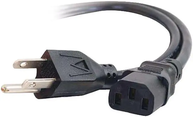 Main image of C2G 29927 16 AWG Universal Power Cord for PC, Monitors, Printers, and more (NEMA 5-15P to IEC320C13) TAA Compliant, Black (5 Feet, 1.52 Meters)