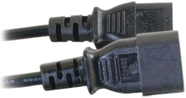 Alt view image 3 of 3 - C2G 20941 18 AWG Computer Power Extension Cord - IEC320C14 to IEC320C13, TAA Compliant, Black (15 Feet, 4.57 Meters)