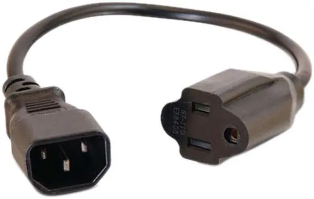 Alt view image 2 of 4 - C2G / Cables To Go 03147 1 ft. Monitor Power Adptr Cord
