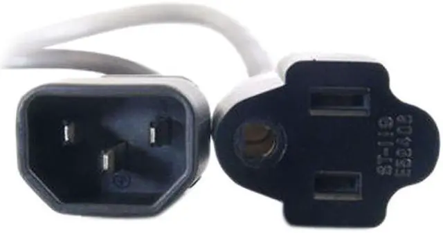 Alt view image 3 of 4 - C2G / Cables To Go 03147 1 ft. Monitor Power Adptr Cord