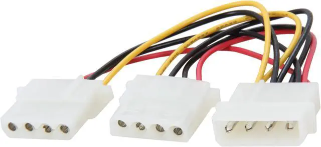 Main image of C2G 03166 One 5.25 Inch to Two 5.25 Inch Internal Power Y-Cable, Multi-Color (6 Inch)