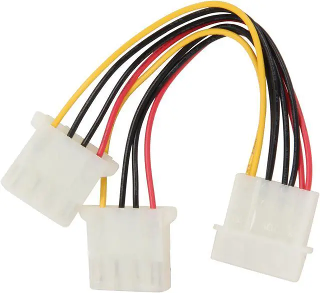 Alt view image 2 of 3 - C2G 03166 One 5.25 Inch to Two 5.25 Inch Internal Power Y-Cable, Multi-Color (6 Inch)