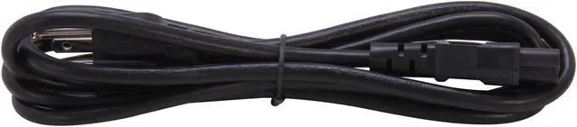 Alt view image 2 of 3 - C2G 27400 18 AWG 3-Slot Laptop Power Cord - NEMA 5-15P to IEC320C5, TAA Compliant, Black (6 Feet, 1.82 Meters)